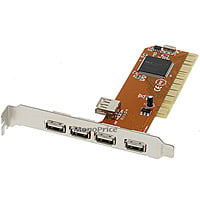 Product Image for NEC 5 PORT USB 2.0 PCI CARD ADAPTER (4 external ports plus 1 shared internal port) 