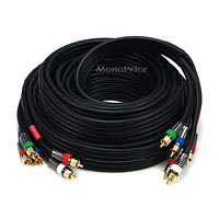Product Image for 25ft 18AWG CL2 Premium 5-RCA Component Video/Audio Coaxial Cable (RG-6/U) - Black 