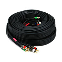 Product Image for 35ft 18AWG CL2 Premium 5-RCA Component Video/Audio Coaxial Cable (RG-6/U) - Black 