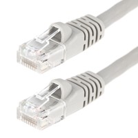 Product Image for 25FT 24AWG Cat5e 350MHz UTP Crossover Bare Copper Ethernet Network Cable - Gray 