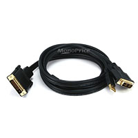 Product Image for 6ft 28AWG DVI-D & USB (A Type) to M1-D (P&D) Cable - Black