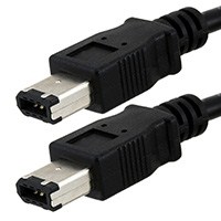 Product Image for IEEE-1394 FireWire iLink DV Cable 6P-6P M/M - 10ft (BLACK)