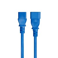 Monoprice Extension Cord - IEC 60320 C14 to IEC 60320 C13, 18AWG, 10A/1250W, 3-Prong, SJT, Blue, 3ft