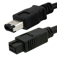 Product Image for 9 PIN/ 6PIN BILINGUAL FireWire 800 - FireWire 400 Cable, 10FT, Black 