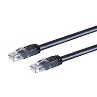 Monoprice Cat6 Outdoor Rated Ethernet Patch Cable - Molded RJ45 Connectors, Stranded, 550MHz, UTP, Pure Bare Copper Wire, 24AWG, 5ft, Black