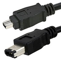 Product Image for IEEE-1394 FireWire iLink DV Cable 6P-4P M/M - 3ft (BLACK)
