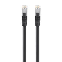 Monoprice Cat6 PoE Ethernet Patch Cable - 600V, Shielded RJ45, Solid, 550MHz, STP (U/FTP), 24AWG, 10ft, Black