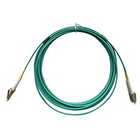 Monoprice OM4 Fiber Optic Cable - LC/LC, UL, 50/125 Type, Multi-Mode, 10GB, OFNR, Aqua, 30m, Corning