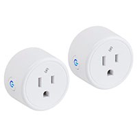 STITCH by Monoprice Mini Wi-Fi 10A Outlet, Works with Alexa and Google Home for Touchless Voice Control, No Hub Required, ETL Certified (2-Pack)