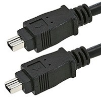 Product Image for IEEE-1394 FireWire iLink DV Cable 4P-4P M/M -  6ft (BLACK)