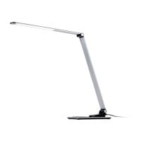 Workstream by Monoprice WFH Aluminum Multimode LED Desk Lamp with Wireless and USB Charging, Silver