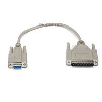 Product Image for 1ft AT Modem DB9F/DB25M Molded Cable  