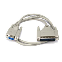Product Image for 3ft AT Modem DB9F/DB25M Molded Cable 