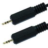 Product Image for 10ft 2.5mm Stereo Plug/Plug M/M Cable - Black