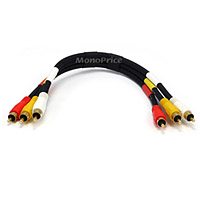 Product Image for 1FT Triple RCA Stereo Video Dubbing Composite Cable (3 x RG59U) 