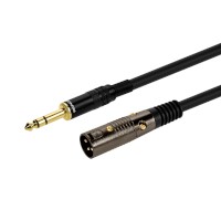 Product Image for 1.5ft Premier Series XLR Male to 1/4inch TRS Male 16AWG Cable (Gold Plated)