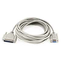 Product Image for 25ft Null Modem DB9F/DB25M Molded Cable