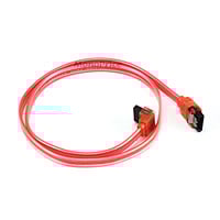 Product Image for 24inch SATA 6Gbps Cable w/Locking Latch (90 Degree to 180 Degree) - UV Red