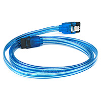 Product Image for 36inch SATA 6Gbps Cable w/Locking Latch - UV Blue