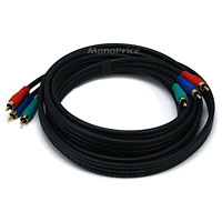 Product Image for 10ft 22AWG 3-RCA Component Video Coaxial Cable (RG-59/U) - Black