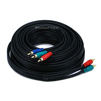 Product Image for 35ft 22AWG 3-RCA Component Video Coaxial Cable (RG-59/U) - Black