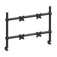 Product Image for Adjustable Tilting QUAD Desk Mount Bracket for LCD LED (Max 33Lbs, 10~23inch) - Black