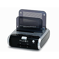 Product Image for Dual SATA HDD Docking w/ Card Reader & 2 Port USB Hub (USB+E-SATA)