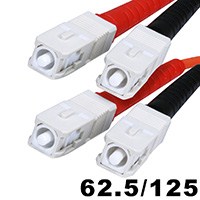 Product Image for SC/PC-SC/PC, OM1, MM, Duplex, 62.5/125, 3.0MM DIA. 5 Meter-(Patch Cord/Jumper) - Orange
