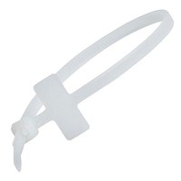 Product Image for Marker Cable Tie 8 inch 50LBS, 100pcs/Pack - White