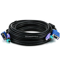 Product Image for Molded 3-In-1 KVM Cables, SVGA PS/2 M/M - 15FT (Black)