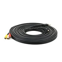 Product Image for 25ft S-Video|3.5mm Stereo to Composite RCA|RCA Stereo Combo 22AWG Cable (Gold Plated)