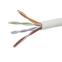 Product Image for 1000FT 24AWG Cat5e 350MHz UTP Solid, Plenum (CMP), Bulk Ethernet Bare Copper Cable - White
