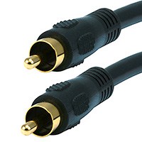 Product Image for 12ft Coaxial Audio/Video RCA Cable M/M RG59U 75ohm (for S/PDIF, Digital Coax, Subwoofer & Composite Vide