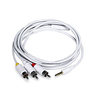 Product Image for Composite Video/Stereo Audio Output Cable for Original 5th Gen Apple iPod� Video - 6ft