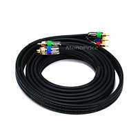 Product Image for 10ft 18AWG CL2 Premium 3-RCA Component Video Coaxial Cable (RG-6/U) - Black