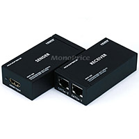 Product Image for HDMI® Extender using Cat5e/CAT6 cable extending up to 196 ft, Supporting DDC & HDCP 