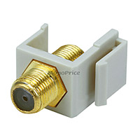 Product Image for Keystone Jack - Modular F Type (Ivory)