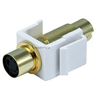 Product Image for Keystone Jack - S-Video Mini 4Pin M/F (White) 
