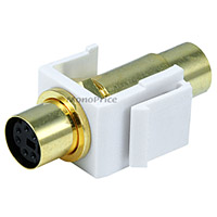 Product Image for Keystone Jack - PS/2 F/F, Flush Type (White) 