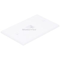 Monoprice Wall Plate for Keystone, 1 Hole - White