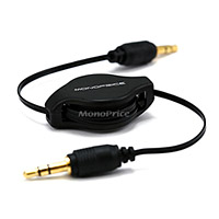 Product Image for 2.5ft Retractable 3.5mm Audio Cable - Black