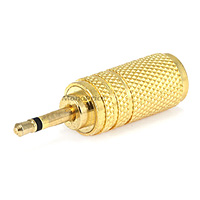 Product Image for Metal 2.5mm Mono Plug to 3.5mm Mono Jack Adaptor - Gold Plated