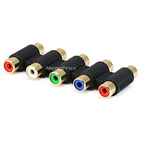 Product Image for RCA Jack to Jack Adaptor - Gold Plated (R.G.B.Y.W)
