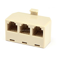 Product Image for T Adapter 6P4C - 1M/3F