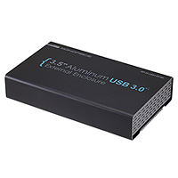 Product Image for 3.5 Aluminum USB 3.0 External Enclosure (Up to 2TB) - Black