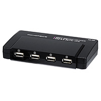 Product Image for 4 Port Gigabit Network USB 2.0 Server Hub w/ Power Adapter