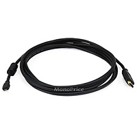Product Image for 10ft 34AWG Standard HDMI� Cable With Ethernet w/Ferrite Core - HDMI� Micro Connector male to HDMI� Connector male - Black