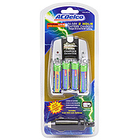 Product Image for ACDelco Insta-Use (Pre-Charged) 2 Hours Battery Charger w/ 2000mAh Ni-MH AA Battery 4-Pack