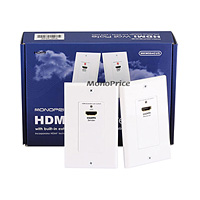 Product Image for HDMI� Over CAT5E / CAT6 Extender Wall Plate (Pair) - Single Port (1P) - White