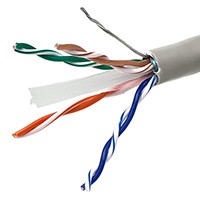 Product Image for 1000FT Cat 6 Bulk Bare Copper Ethernet Network Cable STP, Solid, In-Wall Rated (CMG), 550MHz, 24AWG - Gray
